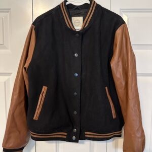 Stoosh Black and Brown Varsity Jacket